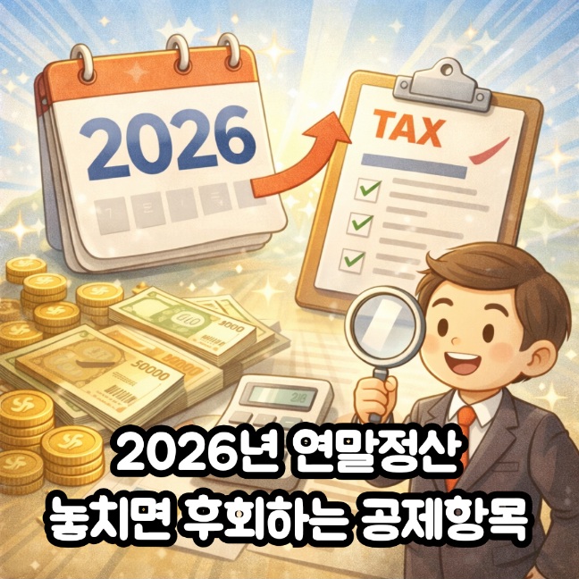 2026년 개정된 연말정산 핵심 공제 항목 5가지