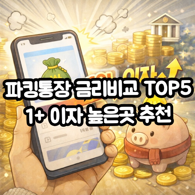 2026년 1월 시중 은행 및 저축은행 파킹통장 금리 비교 순위 Top 5