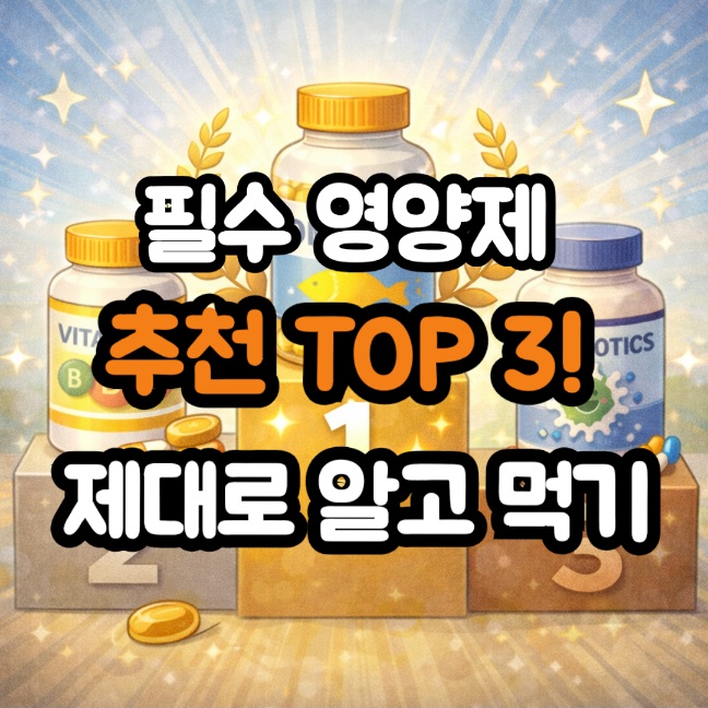필수 영양제 추천 순위 Top 3: 나이대별 영양제 복용법